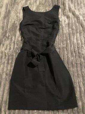 Talbot’s Classic Black Sleeveless Belted Sheath Dress